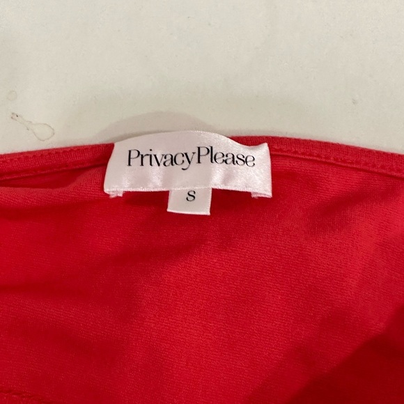 Privacy Please Goldman Ribbed Snap crop top red small - Picture 5 of 7